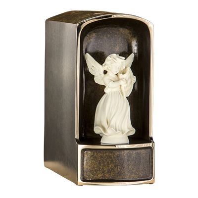 Angel with Mandolin Bronze Cremation Urn